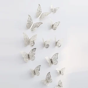 3D lipdukai "Stilingieji drugeliai 6" (12 vnt.