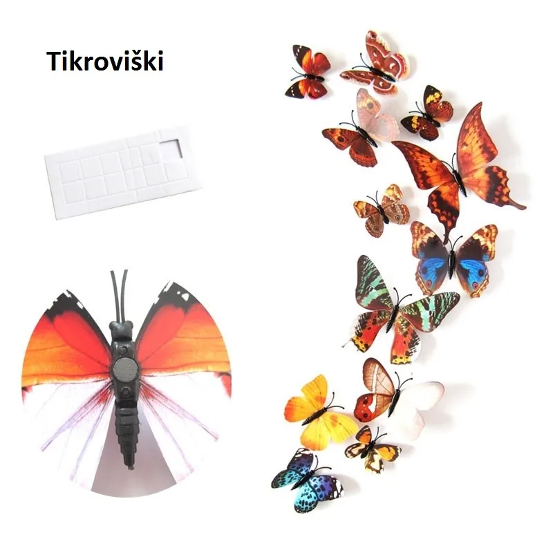 Magnetiniai lipdukai "Tikroviški drugeliai 4" (12 vnt.