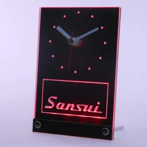 LED PRO 3D stalo laikrodis "Sansui" (raudonas)