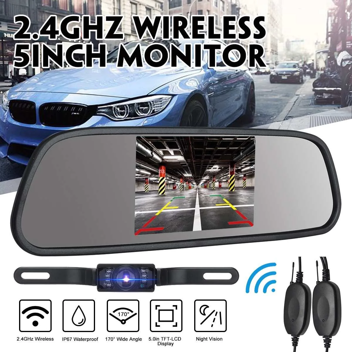 Automobilio parkavimo sistema "Luxury Pro" (5" LCD)