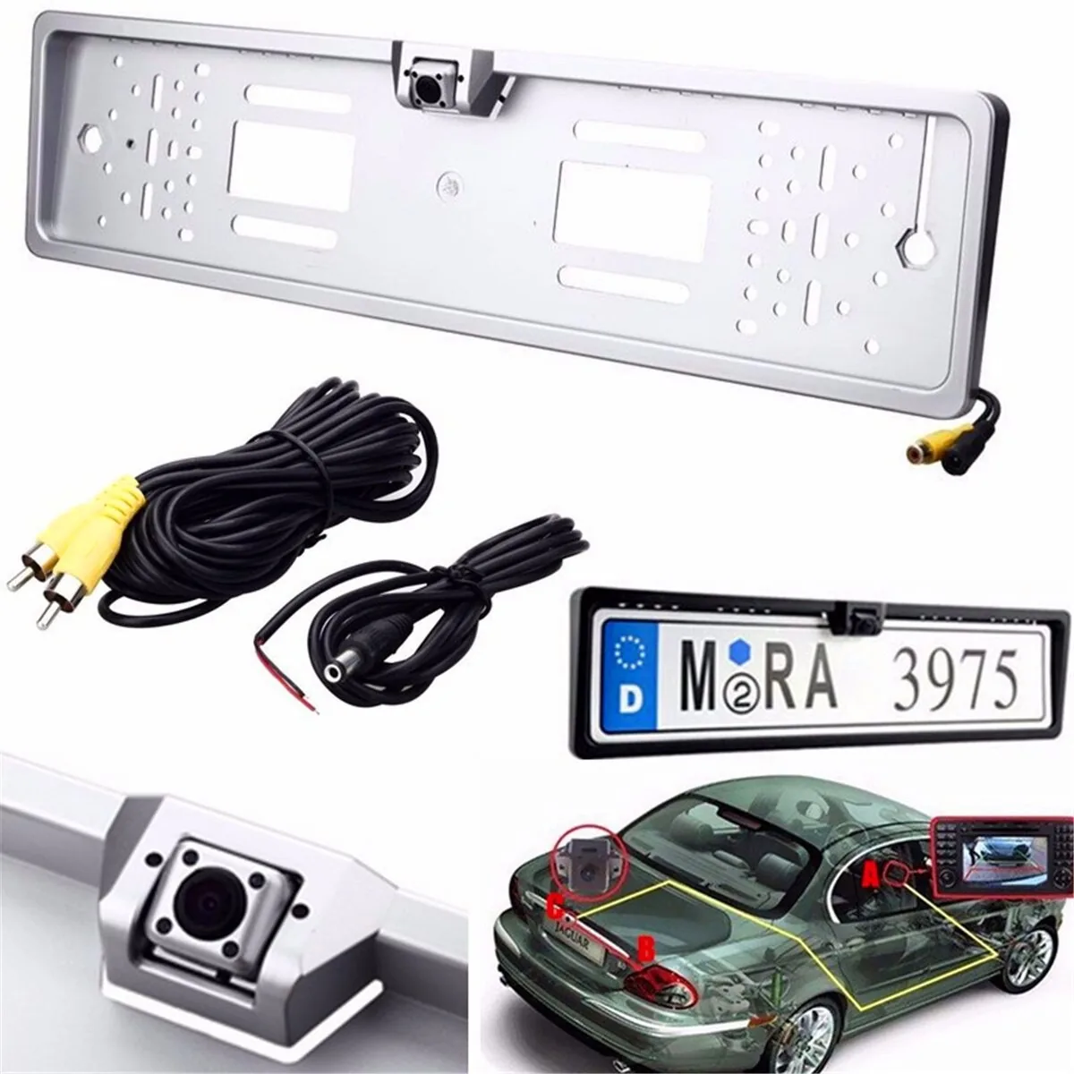 Galinio vaizdo kamera automobiliui "Luxury Pro" (4 LED)