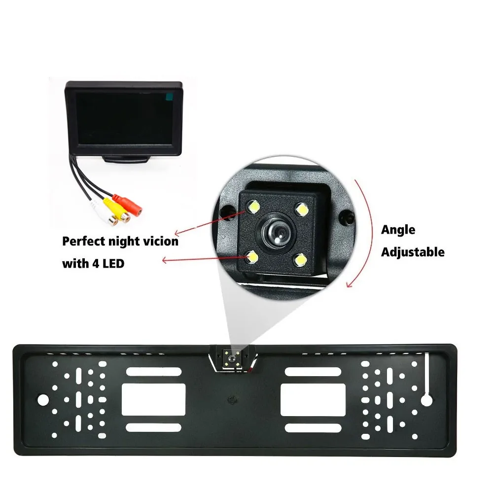 Galinio vaizdo kamera automobiliui "Luxury Pro Plus" (4 LED)
