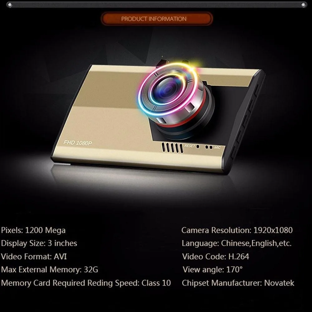Vaizdo registratorius automobiliui "Premium 10" (1080P)