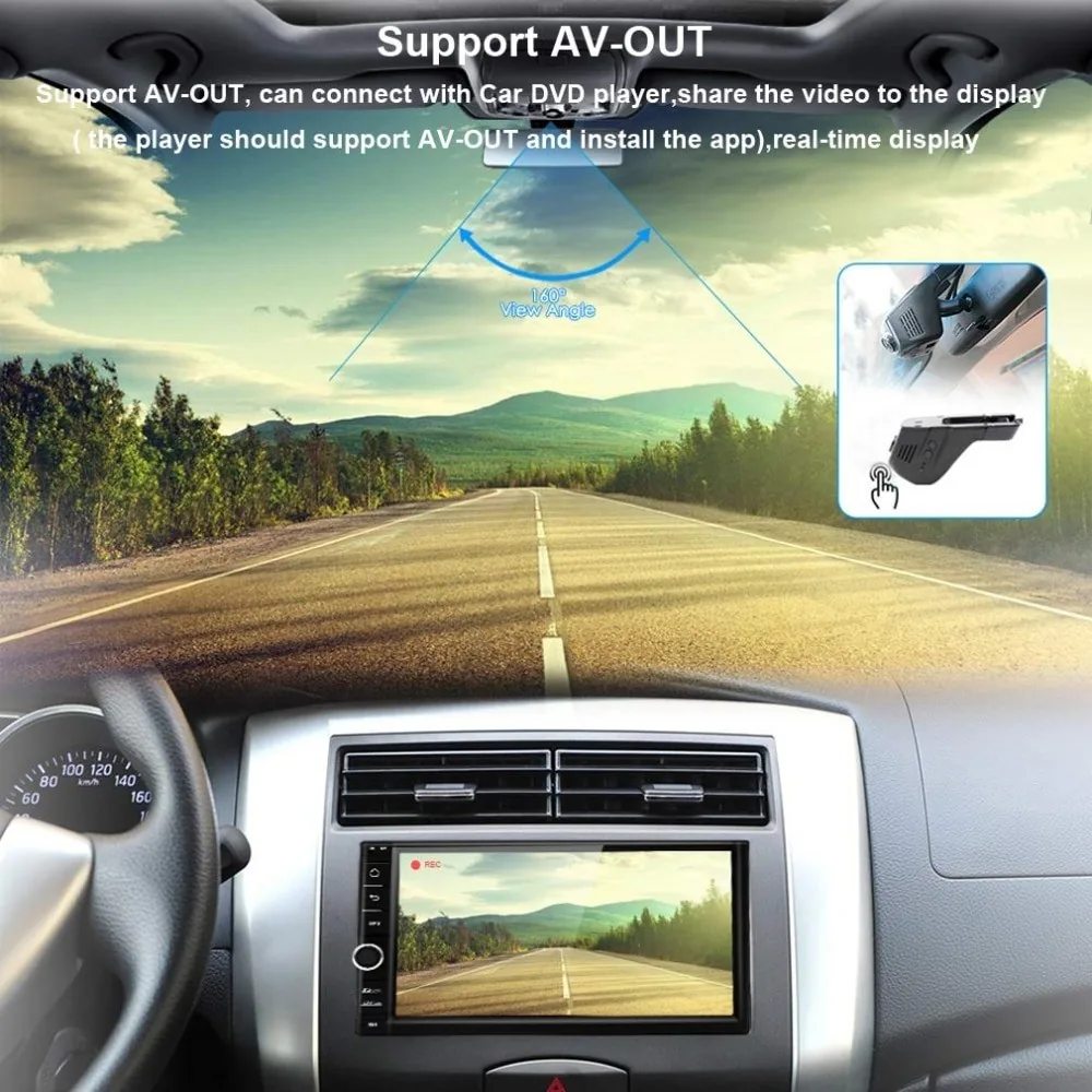Vaizdo registratorius automobiliui "Mirror Plus" (1080P, USB)