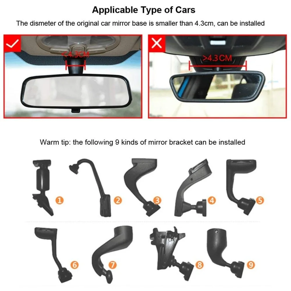 Vaizdo registratorius automobiliui "Mirror Plus" (1080P, USB)