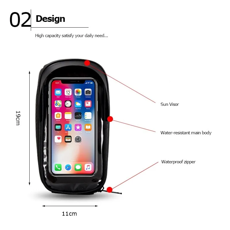 Telefono dėklas dviračiui "Pro Sport Mobile 4" (6.