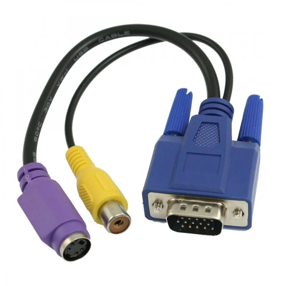 VGA į S-Video ir RCA kabelis