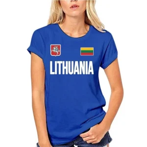 Moteriški medvilniniai marškinėliai "Lietuva"