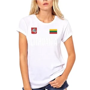 Moteriški medvilniniai marškinėliai "Lietuva"