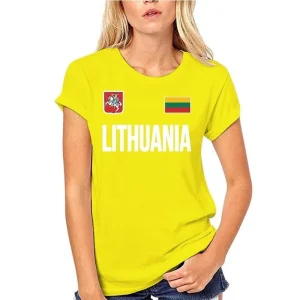 Moteriški medvilniniai marškinėliai "Lietuva"