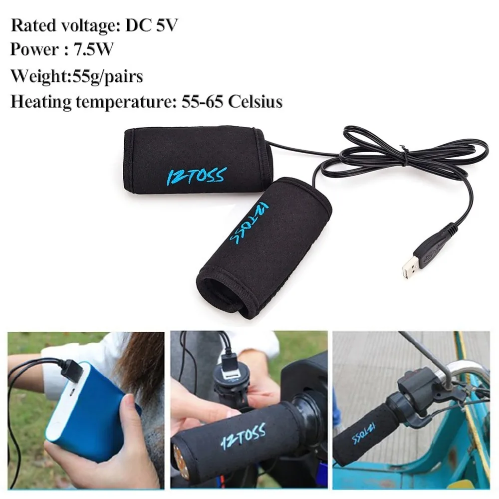 Motociklo, motorolerio rankenų USB šildytuvas "Winter Confort"