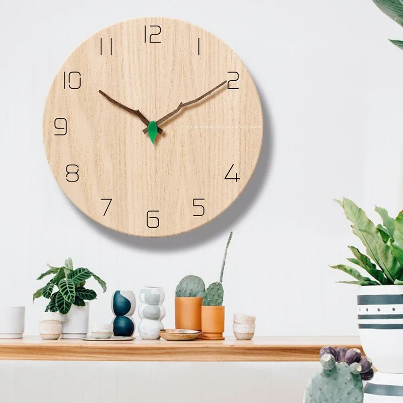 Minimalistinis šiaurietiškas laikrodis "Wood Fashion"