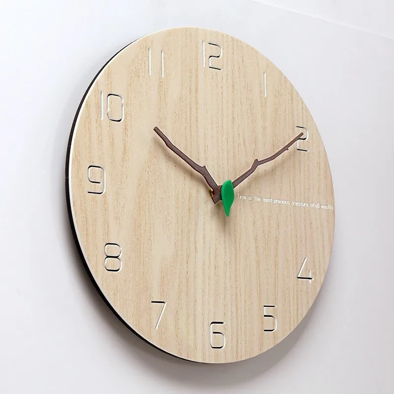 Minimalistinis šiaurietiškas laikrodis "Wood Fashion"