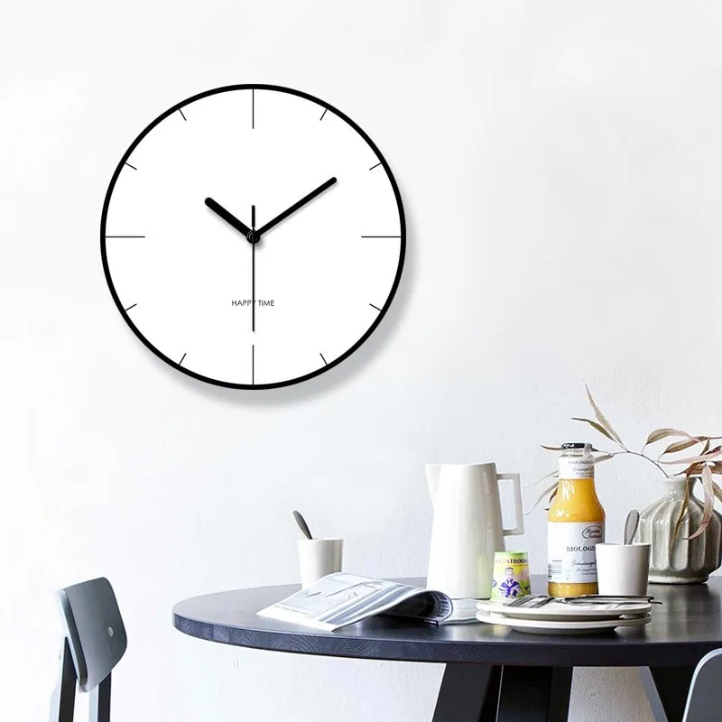 Minimalistinis šiaurietiškas laikrodis "White Fashion"