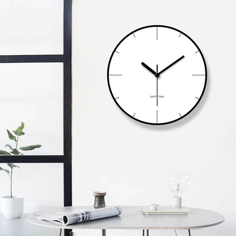 Minimalistinis šiaurietiškas laikrodis "White Fashion"