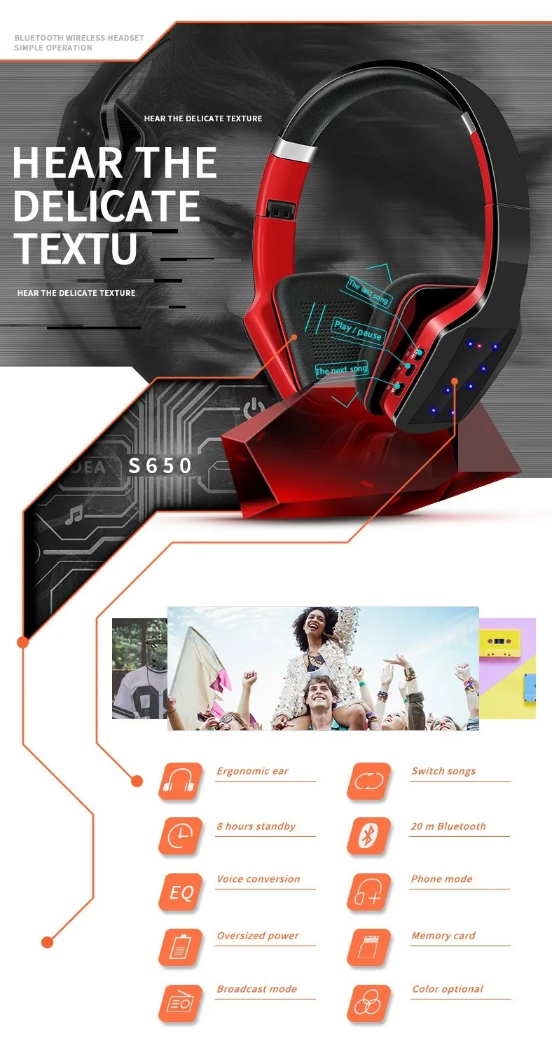 Belaidės ausinės "Stiliaus elegancija" (Wireless Headphones)