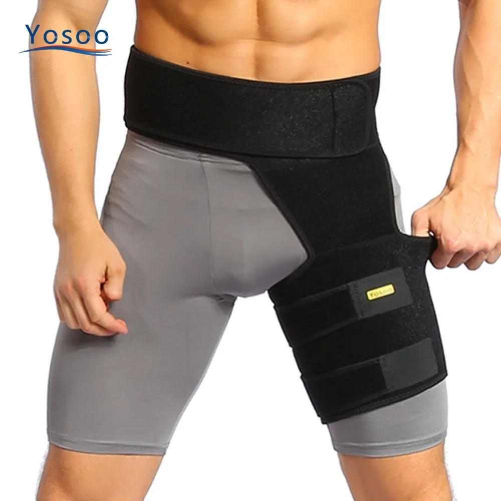 Yosoo Adjustable Groin Strain Pain Compression Recovery Thigh