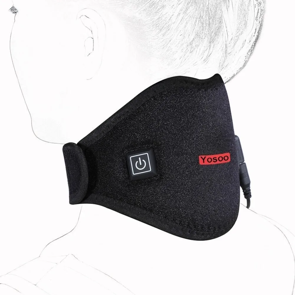 Yosoo Electric Neck Wrap Heating Pad Pack Brace Protector Strap