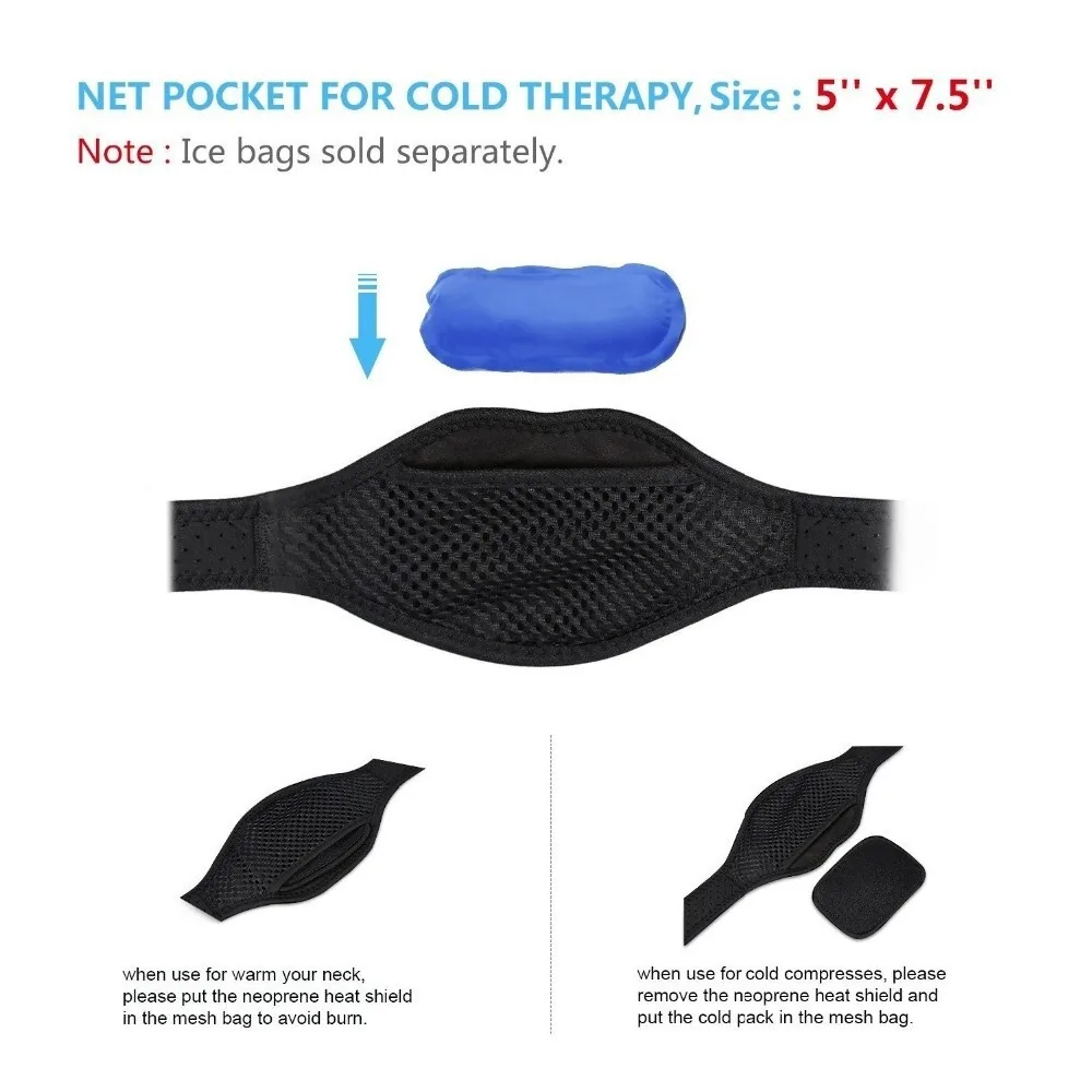 Yosoo Electric Neck Wrap Heating Pad Pack Brace Protector Strap