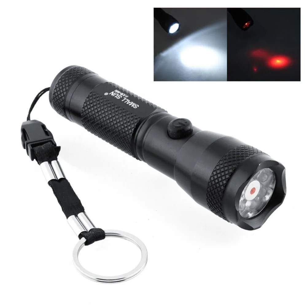 7 LED žibintuvėlis "Terminatorius" (lazeris, atsparus vandeniui)