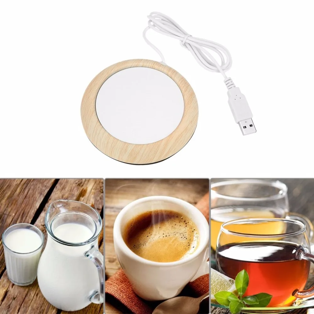 Puodelio šildytuvas "Medinė elegancija" (USB)