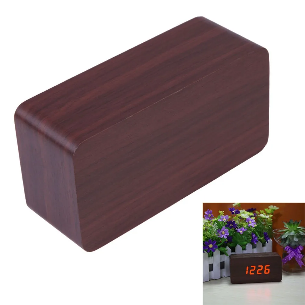 Laikrodis žadintuvas "Medinė klasika" (12 cm)