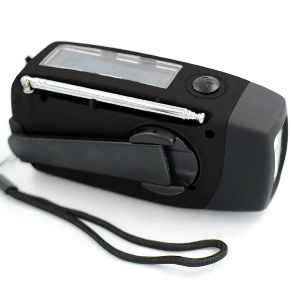 Dinamo maitinamas AM/FM/NOAA orų radijas (2000 mAh)