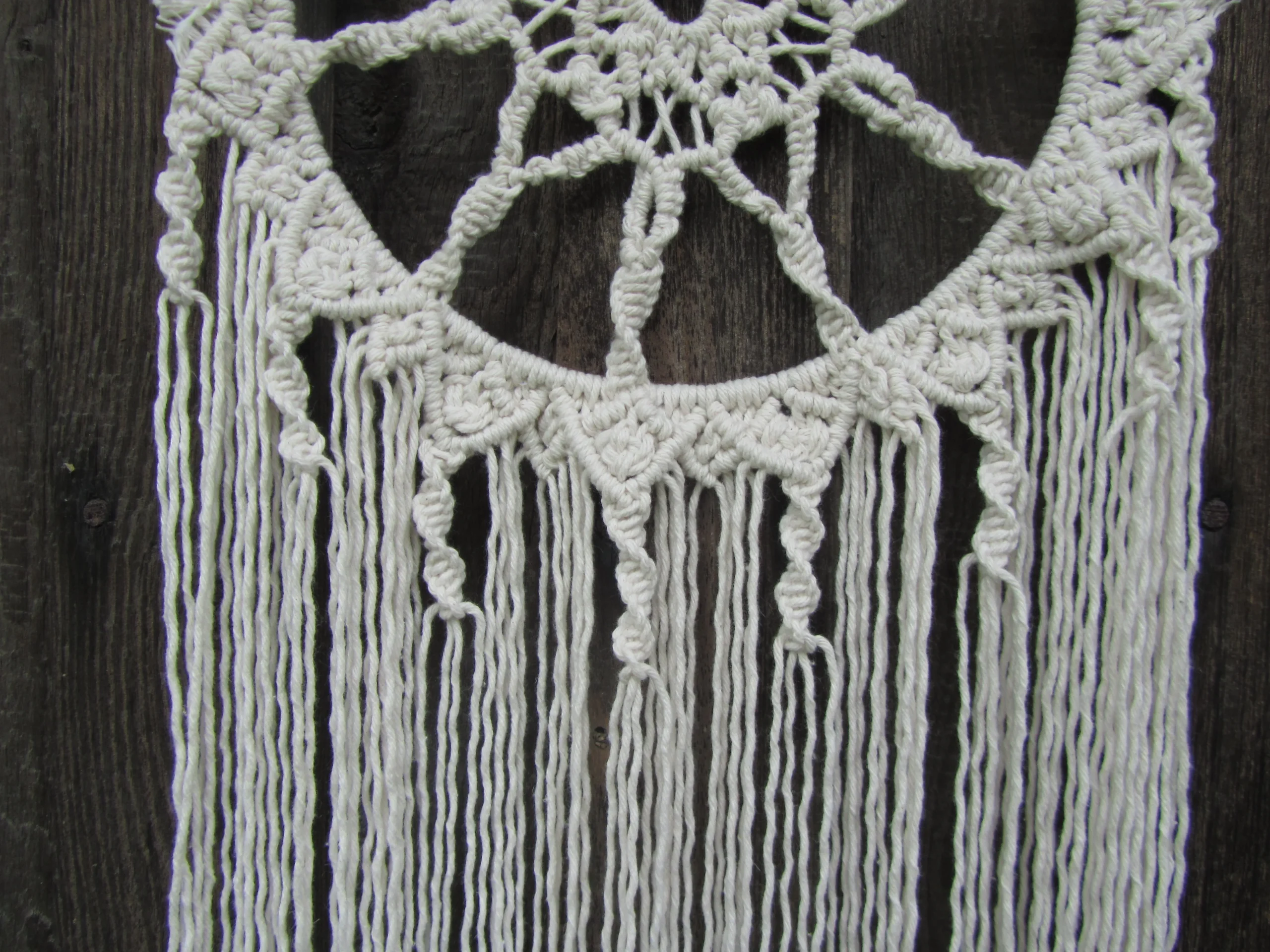 Macrame pinta rankų darbo dekoracija "Aušrinė žvaigždė"