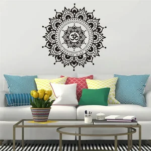 Lipdukas "Juodoji mandala" (57 x 57 cm)
