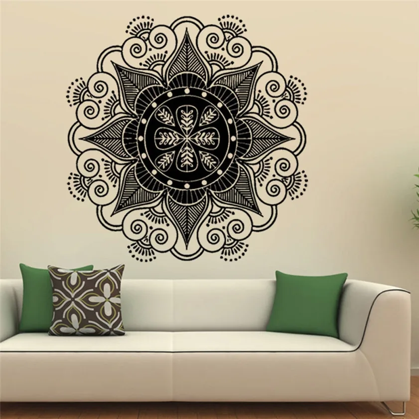 Lipdukas "Nuostabi juodoji mandala" (57 x 57 cm)