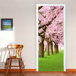 3D lipdukas "Sakūros žydi" (77 x 200 cm)