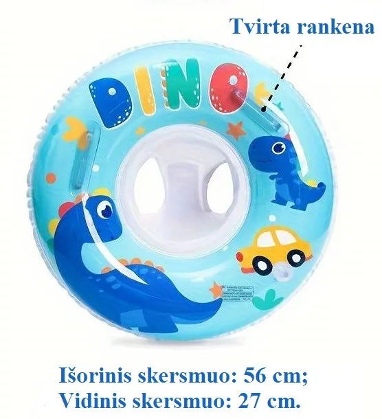 Pripučiamas plaukiojimo ratas "Dinozauras"